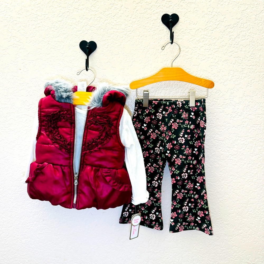 Little Lass 3-Piece Toddler Girl Outfit Set | Size 18 Months | NWT